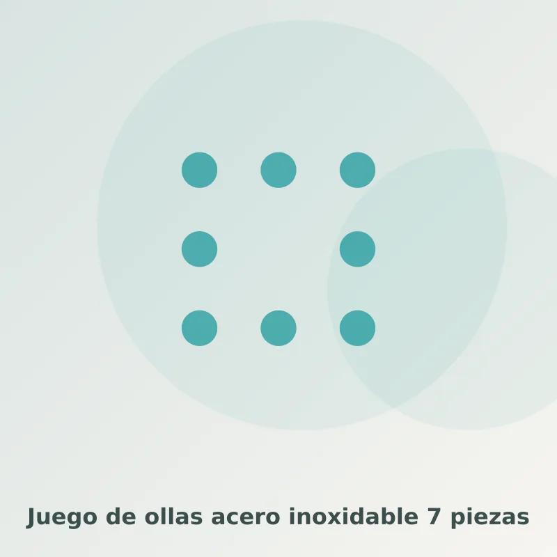 Juego de ollas acero inoxidable 7 piezas